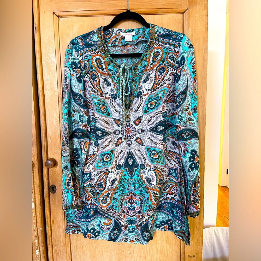 Sundance 100% Silk Tunic size M perfect condition worn 1x  - Beautiful beading